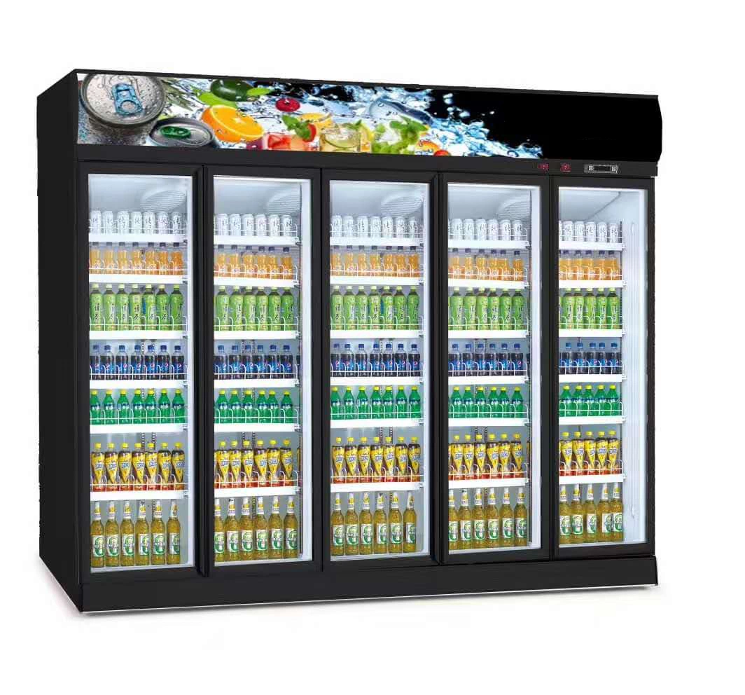 Multi-Usage Supermarket Merchandise Fan Cooling Display Fridge Freezer Beverage Showcase