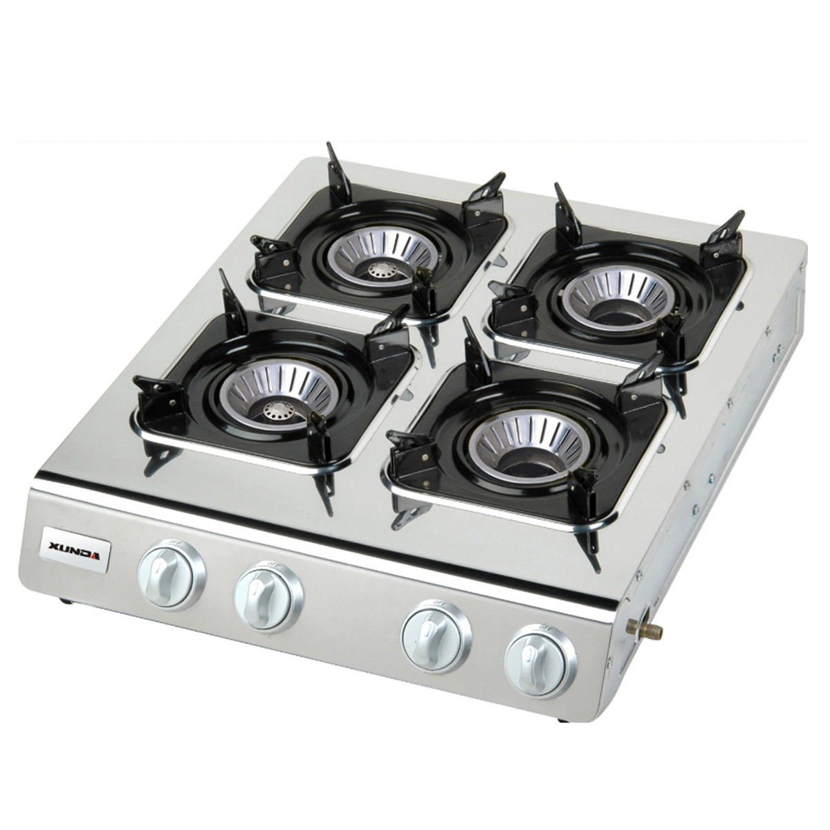 Xunda Table Gas Stove 4 Burners Tornado Flame Gas Cooker LPG Stove Ng Stove