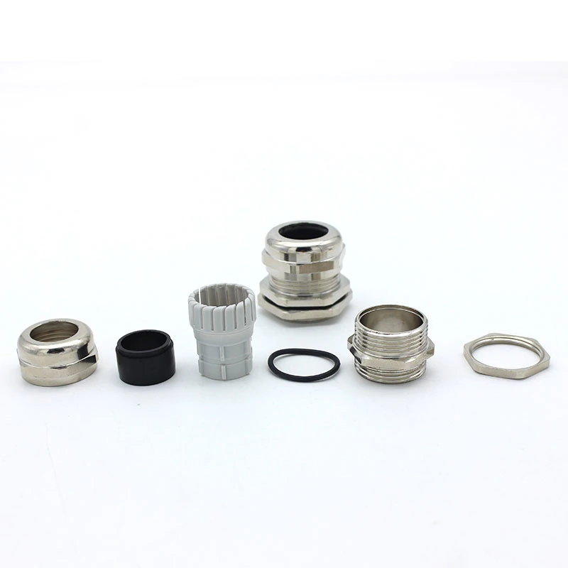 IP68 Pg Thread Metal Brass Through Type Cable Gland Type M20*1.5