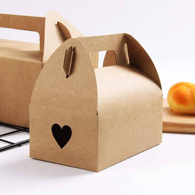 Disposable Non Window Kraft Paper Deli Boxes 20cm