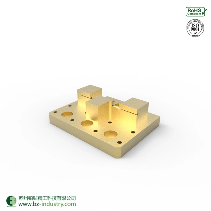 CNC Machining Milling Turning Aluminum Brass Copper Parts with Gold Plating