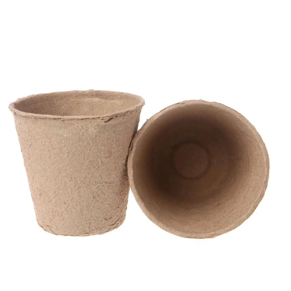 6cm Environmental Protection Garden Round Peat Pots Plant Seedling Starters Cups Nursery Herb Seed Tray Planting Tools