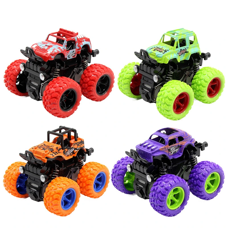 Custom Pull Back Truck Set Friction Racing High Speed Plastic Monster Truck 4WD Nrc Stunt Toy Car