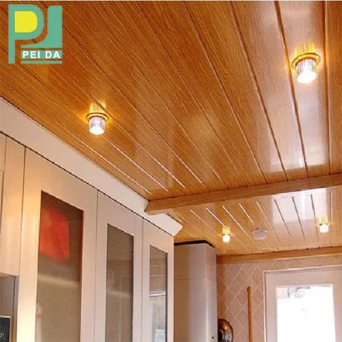 House Soundproof X Section White Wood Finish Covering Suspension Roof Ceiling Wall Panels PVC