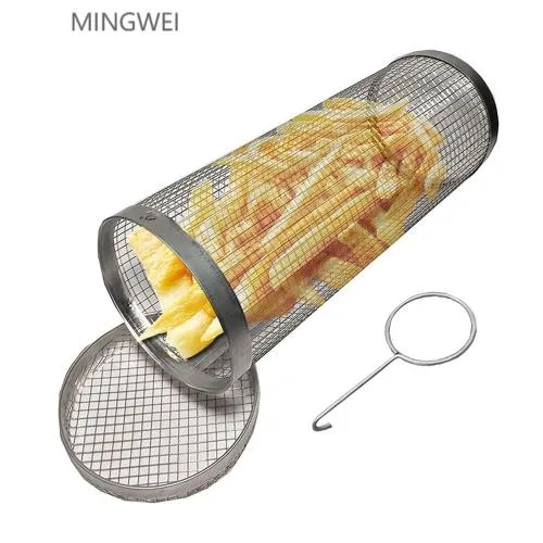 Mingwei Hot Sell Rolling Grilling Basket Set for Outdoor Grilling