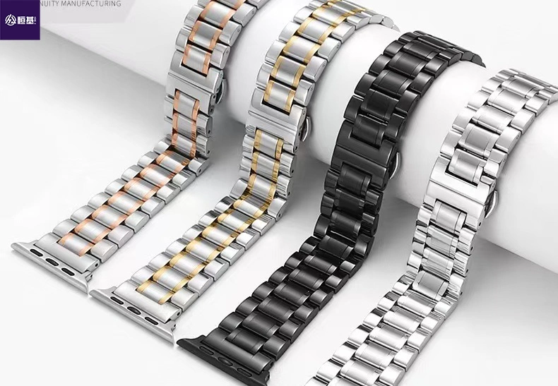 Benutzerdefinierte Fashion Metall Multi Perlen Armband Uhren Band für Handgelenk Für Männer