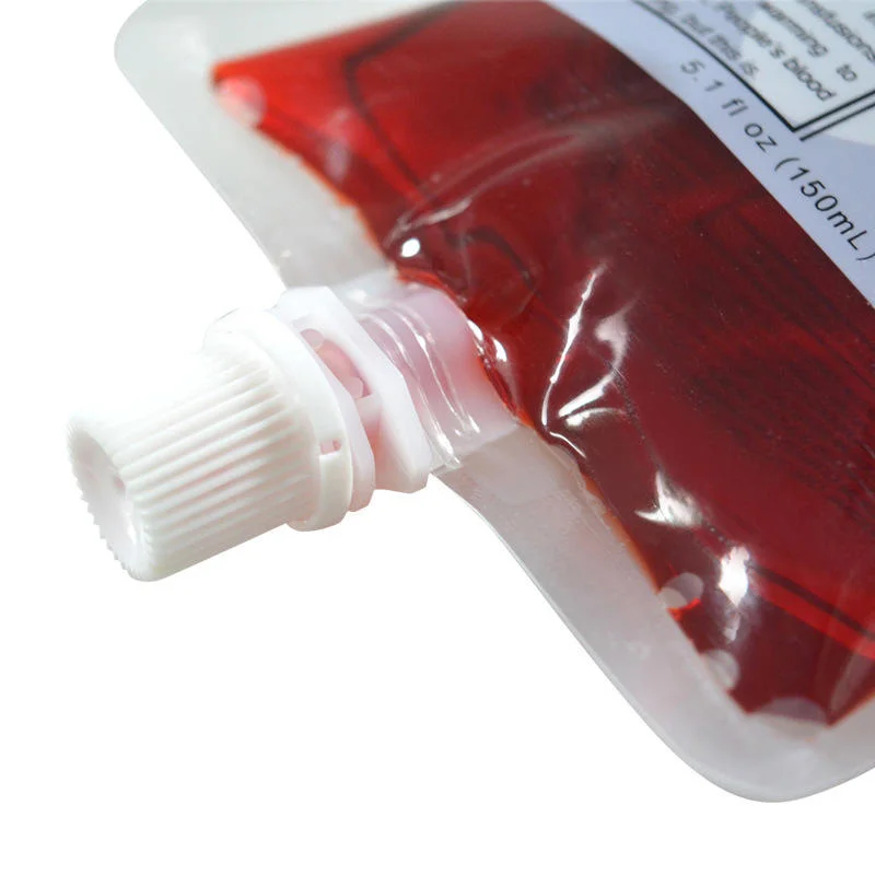 150ml Blood Bags Vampire Drinking Bags Reusable Drink Pouch Halloween Party Prop Halloween Decorations