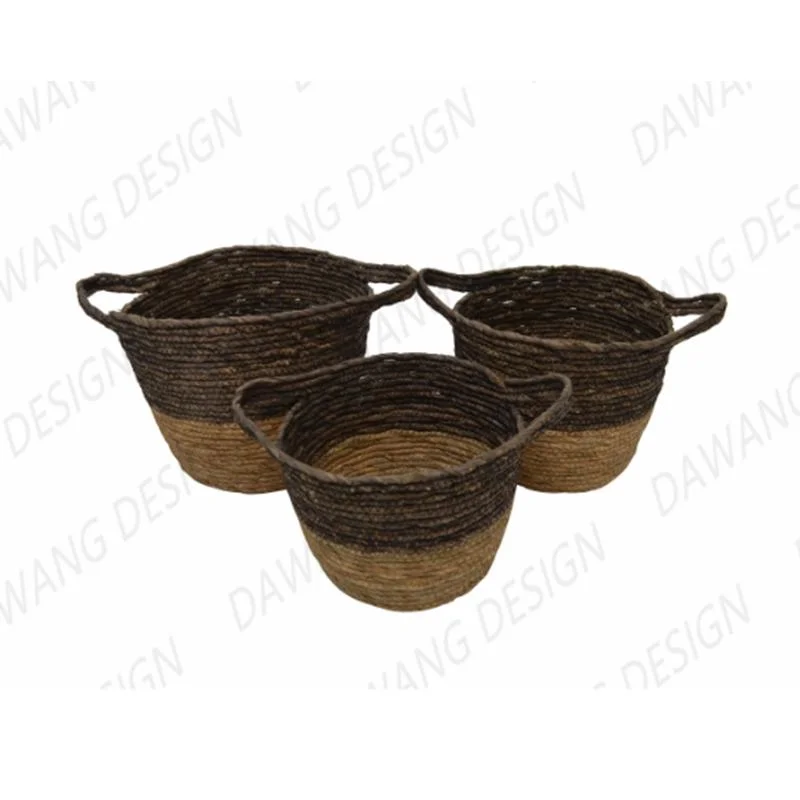 Novo popular moderno Seagrass Wicker Flower Pot Decorativo armazenamento Cesto