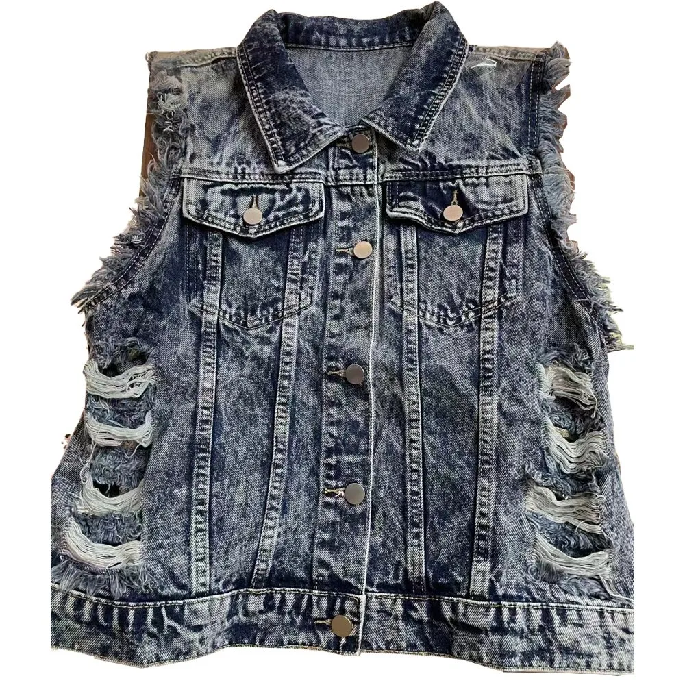 L577 – Veste décontractée à imprimé denim