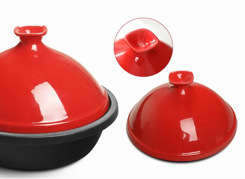 Une batterie de cuisine ensemble de l'émail de haute qualité en fonte poli couché Non Stick Cuisine Casseroles définit 30cm Pot de Taji émail