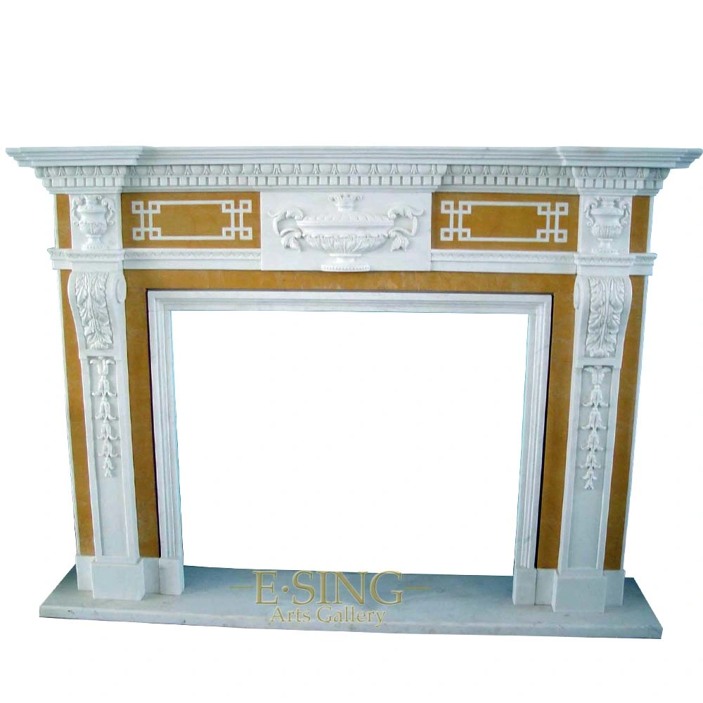 New Home Decor China Modern Free Standing Exclusive Mix Color Natural Stone Indoor Fireplace