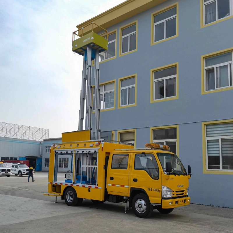 Refurbished I-Suzu 4X2 100p Repair Vehicle for Emergency Rescue Light Truck Mobile Aluminium Fire Workshop Shelters Workstation Van