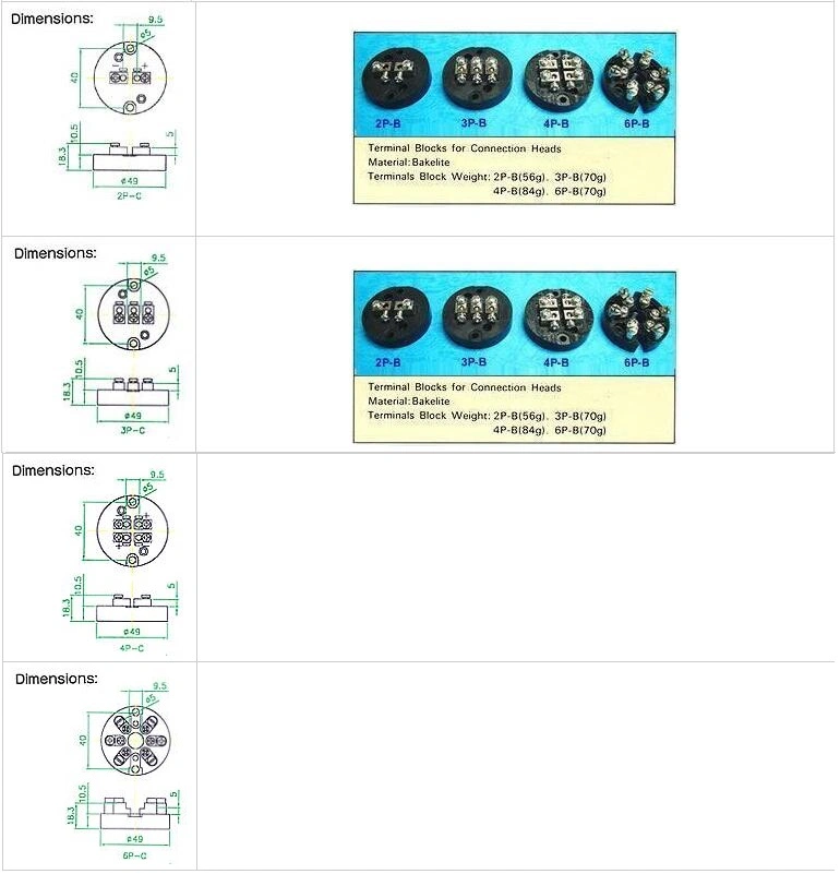 Thermocouple Head or Terminal Block