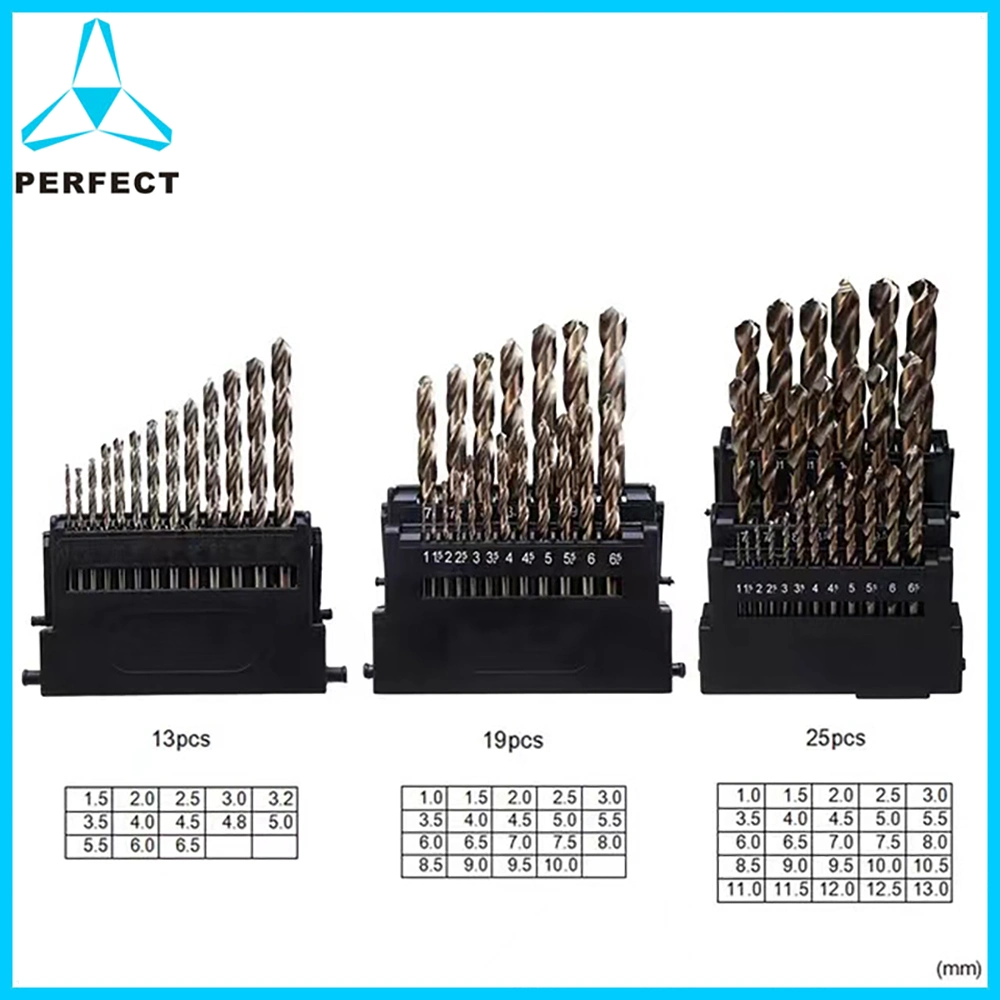 Three-Edge Cutter Head M42 HSS-Co Twist Drill Bit 8% High Cobalt Drill Bit for Stainless Steel Titanium Alloys