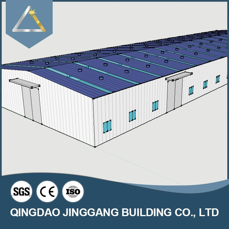 Galvanized/Painted Poultry/Chicken/Pig/Cow/Goat/Hangar/Storage Hot Roll Beam Steel Building Material Construction Structure Shed with Metal Sheet Sandwich Panel