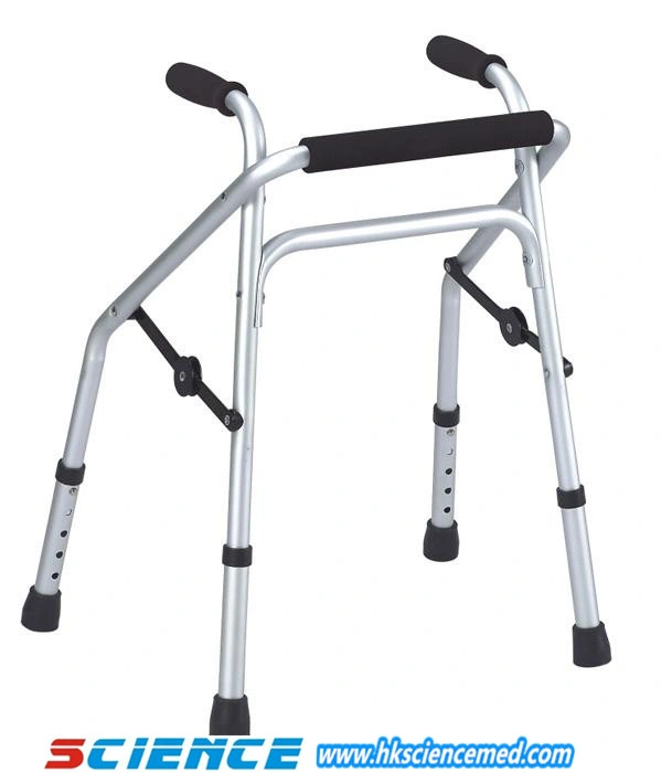 Ayudante de mayorista de aluminio ligero plegable Rollator caminador para ancianos