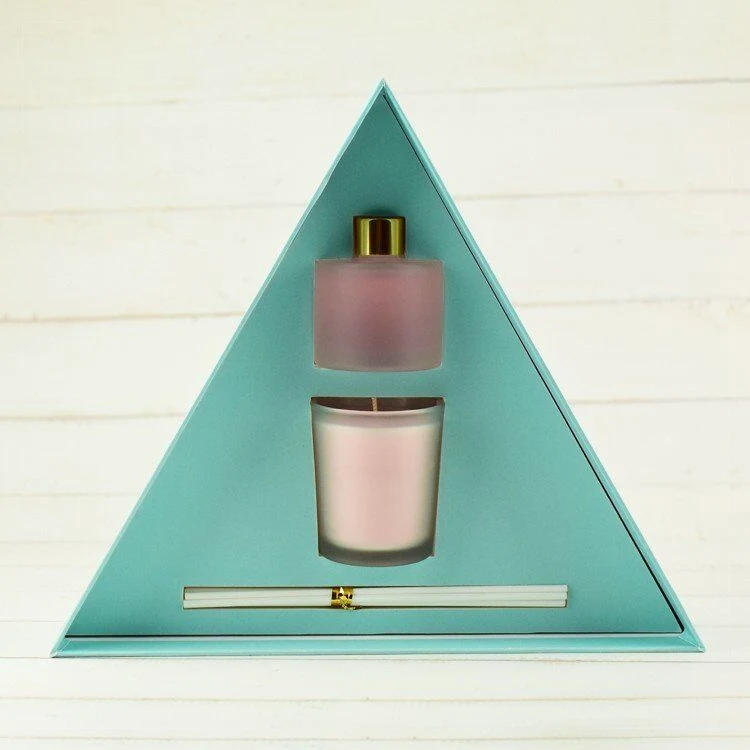 Copo de vidro de fragrância óleo inicial Luxury Difusor Reed velas perfumadas Conjunto de Oferta