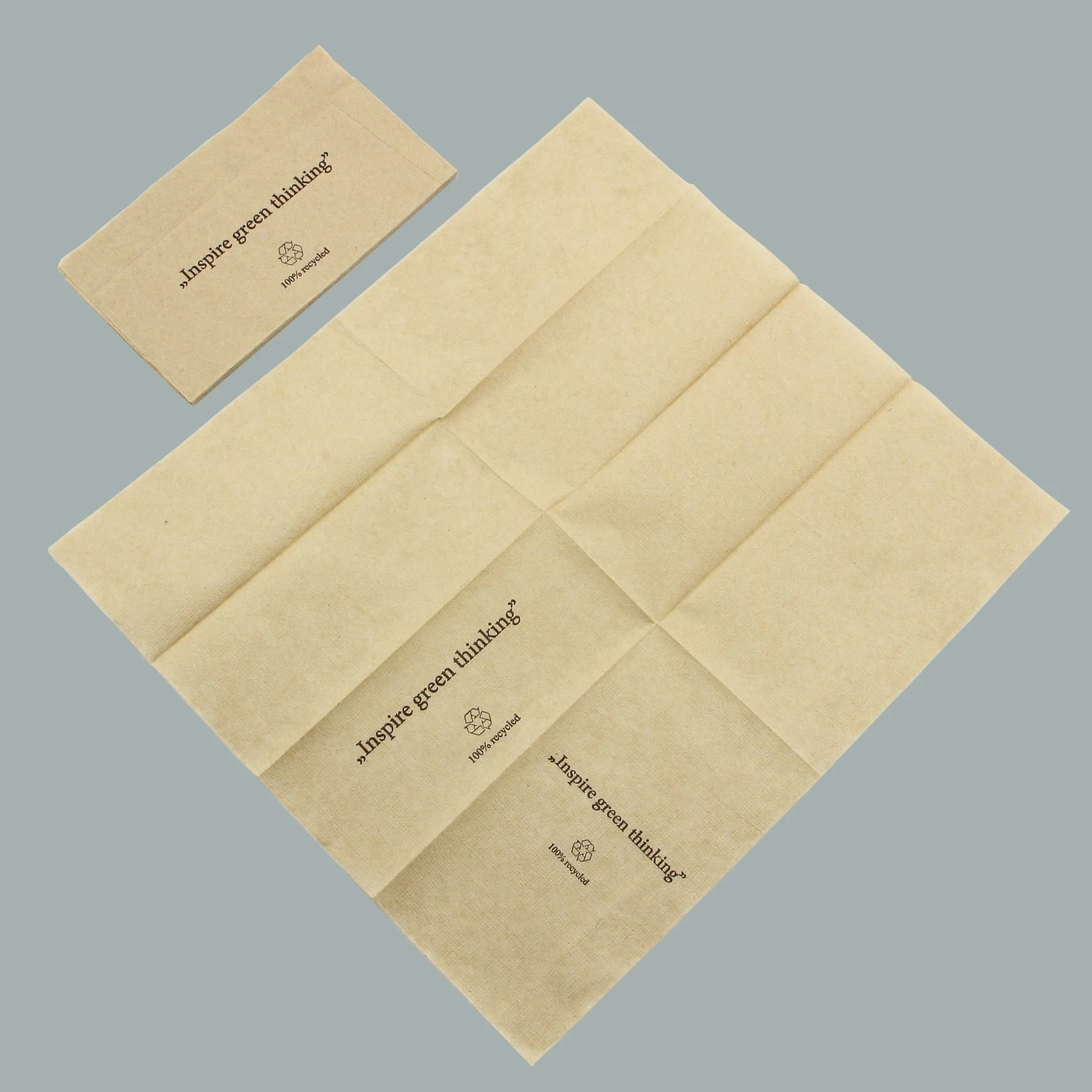 1/4 Foled Family Tissue Disposable Virgin Paper White Napkin 2 Ply White Corner Embossed Cocktail Bio Napkin2-Ply White Color