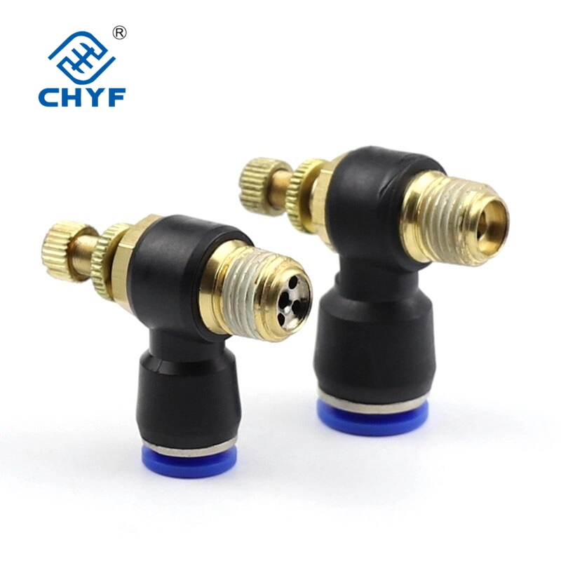 Pneumatic Male Gas Airflow Limit Valve Quick Connector Fittings SL 4 6 8 10mm SL6-M5 SL4-01 SL8-02 SL8-03