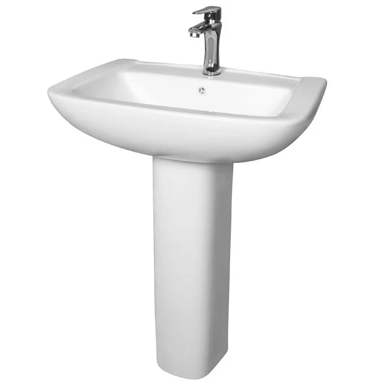 Hot Sale Single Hole Ceramic Sanitary Ware Pedestal Basin