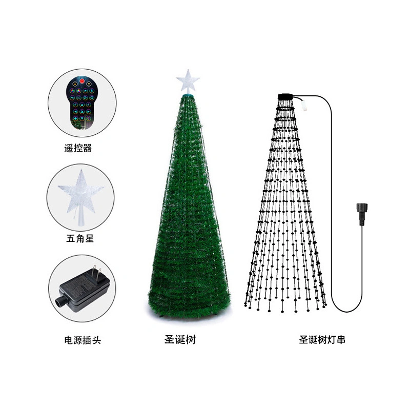 Guirlande lumineuse à LED variable pour la décoration d'arbre extérieur, étanche, avec télécommande, pour Noël.