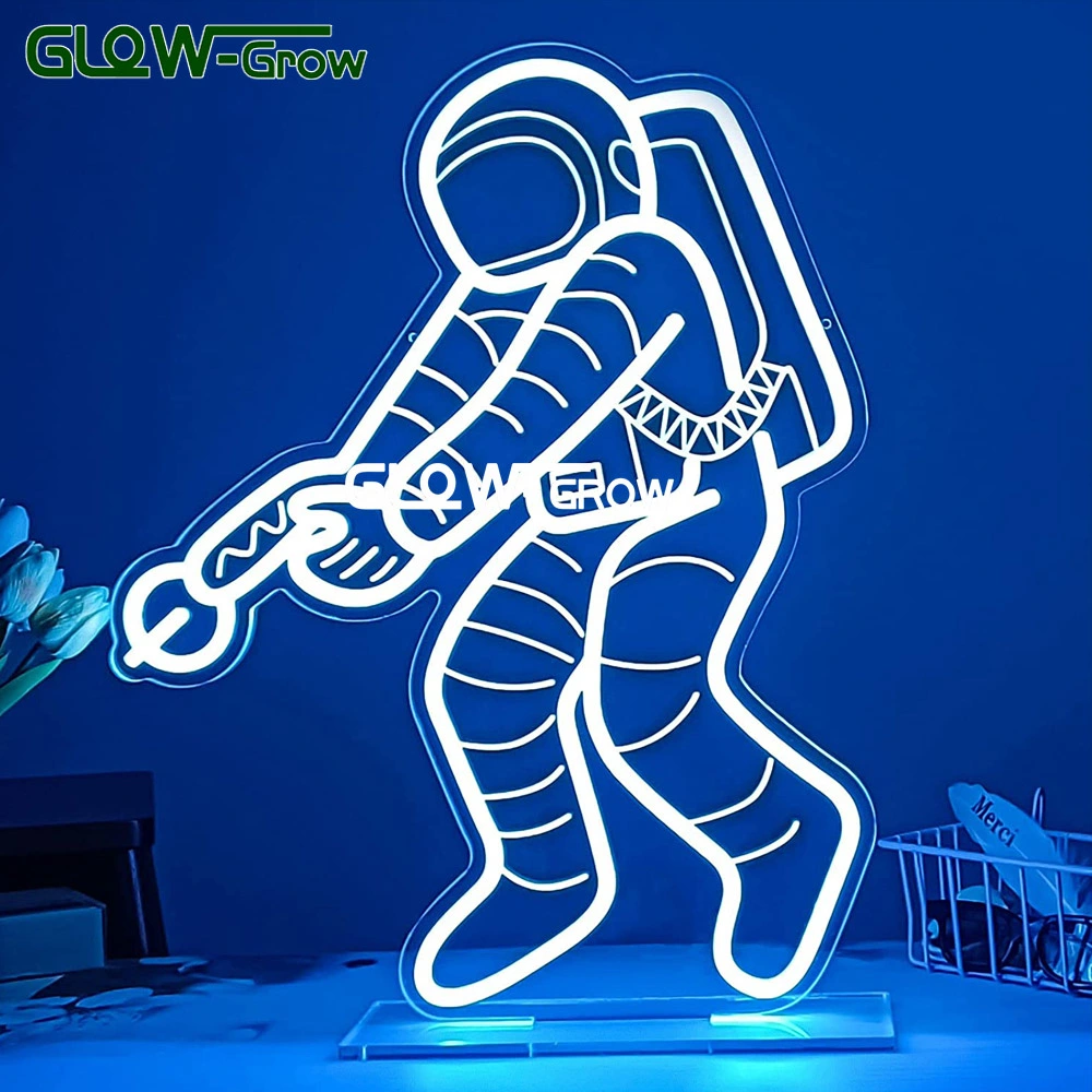 El astronauta Planeta Azul forma Cool de la luz de neón de LED Neon Flex signo para vacaciones en la Sala de la pared del Centro Comercial de eventos ornamento de la barra de espacio de decoración regalo hombre