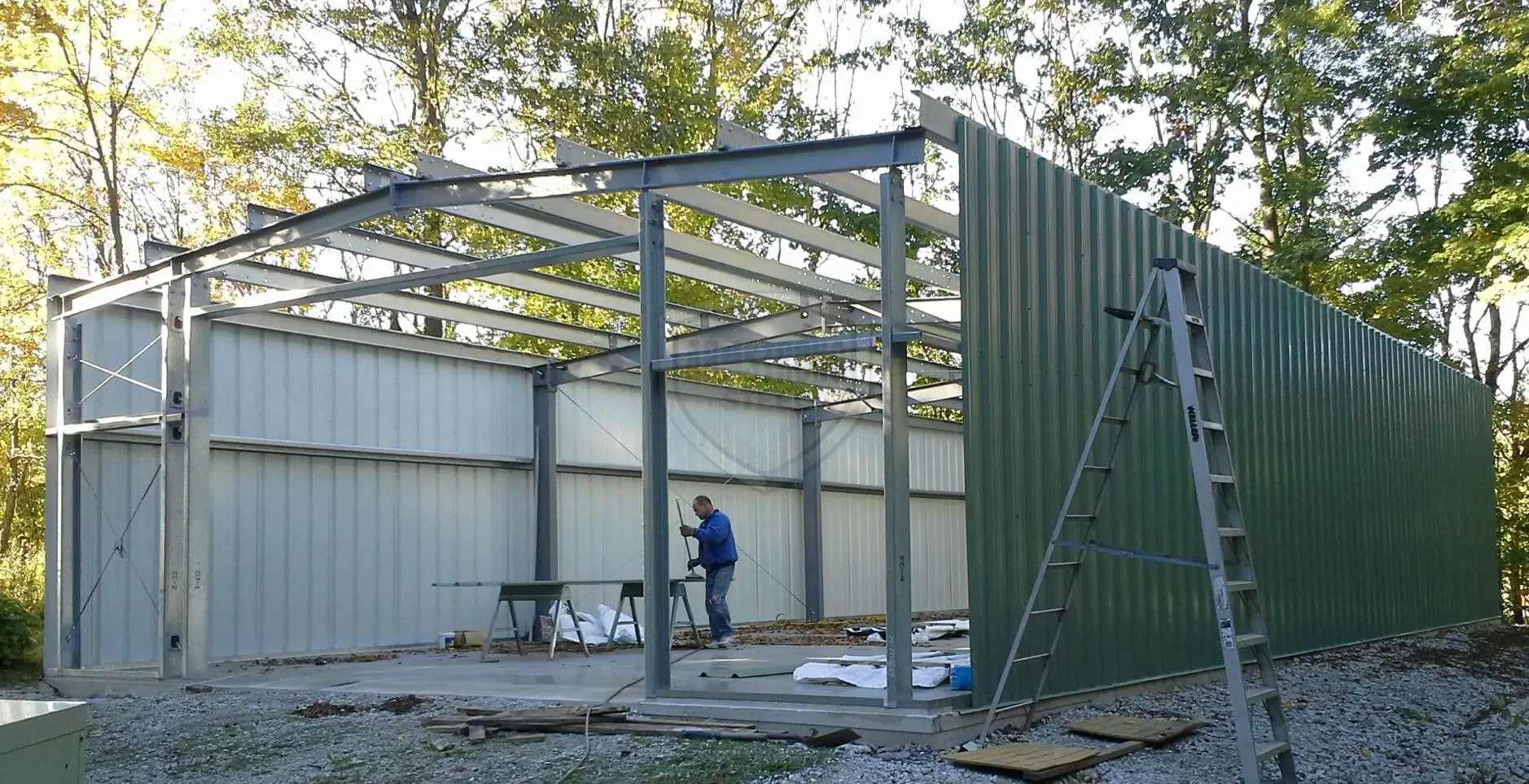 Steel Prefab Structure Modular Warehouse Building Metal Car Storage