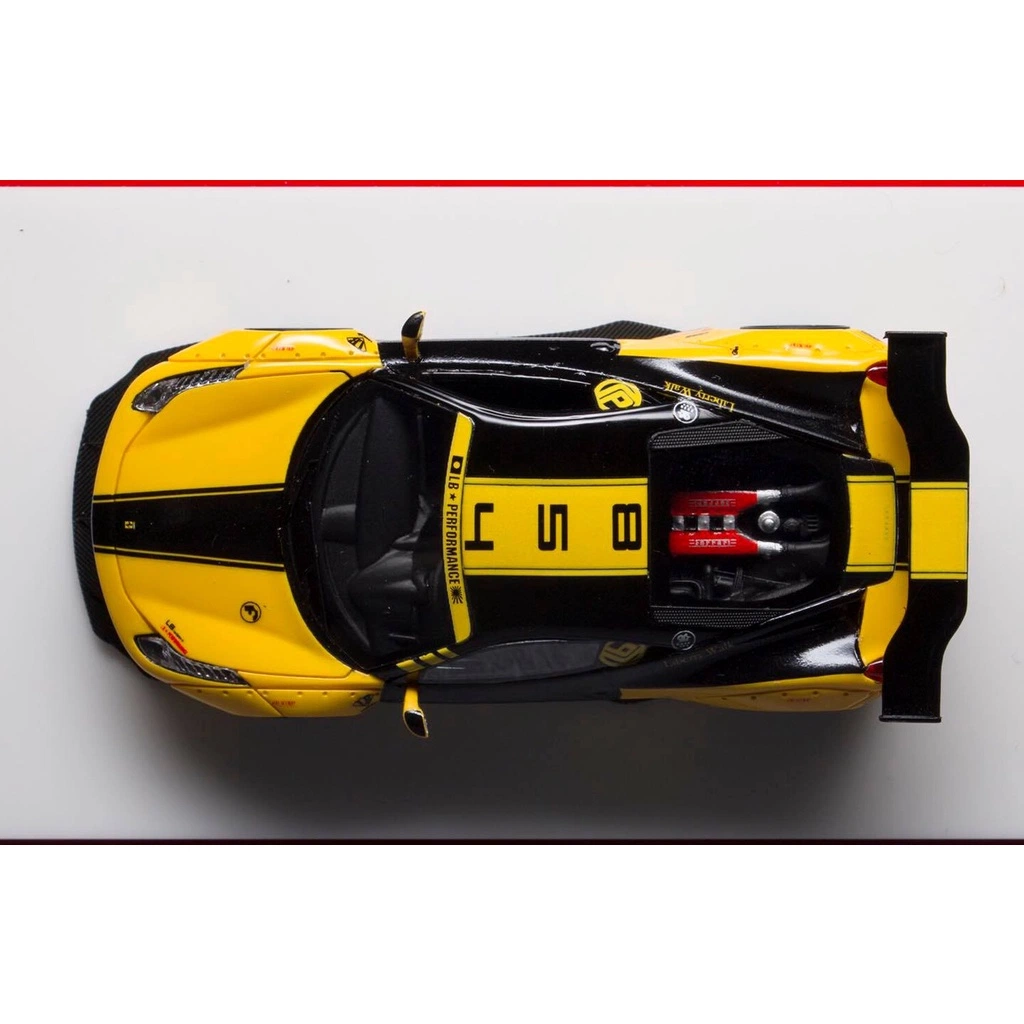 Scalemini 1/64 Lb Ferrari 458 Gt Wing Yellow/Black Resin Model Car