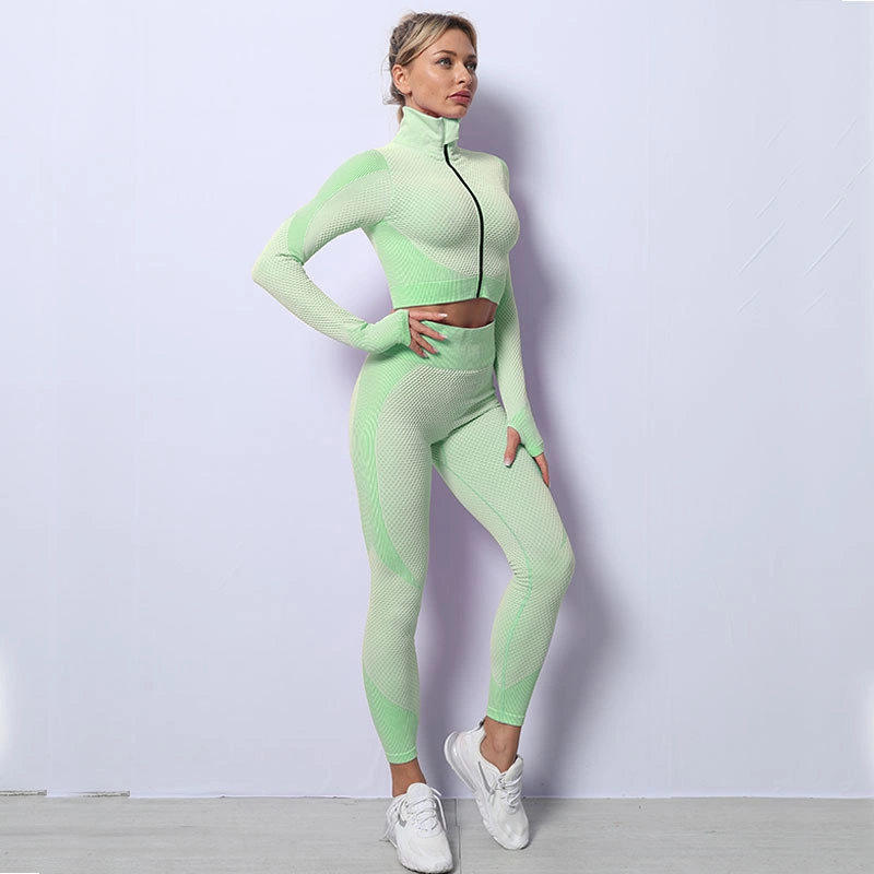 Jogging Suits Women Sets Seamless Elastic 2 Pieces Suits Yoga Set Multicolour Women Outfits Yoga Suit