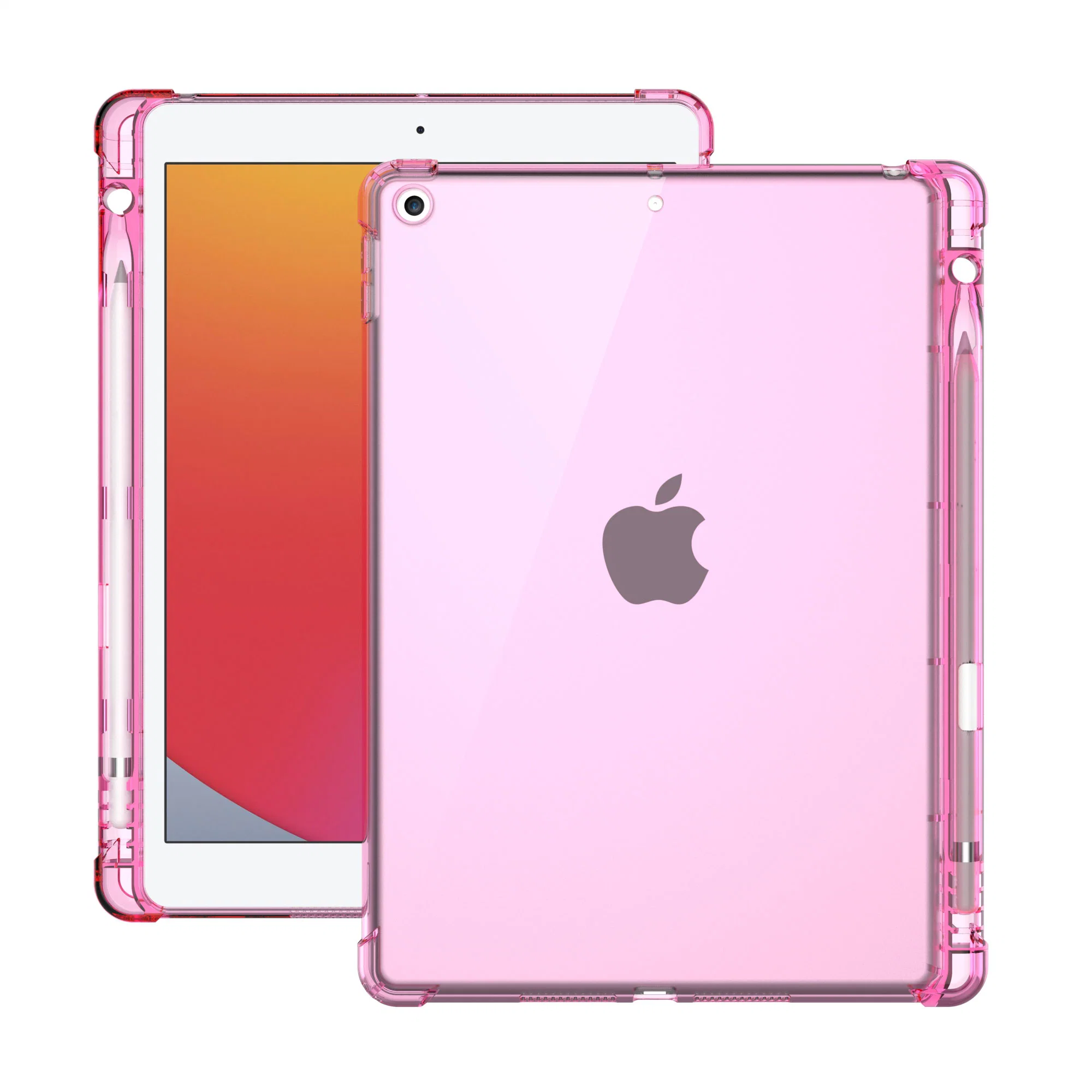 Transparent Back Case Silicone Slim Cover for iPad 10.2 for iPad 10.5 Case with Pencil Holder