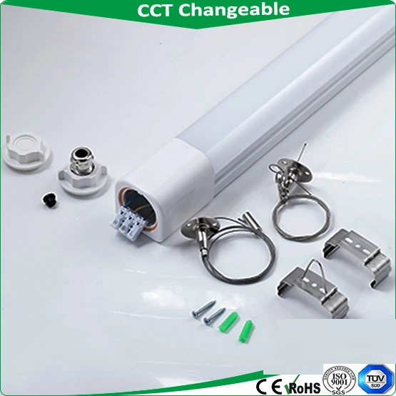 Wholesale/Supplier Distributor CCT Change IP65 LED Tri Proof Light with 150lm/W, Emergency Linear Light, LCD Screen, LED Waterproof Light