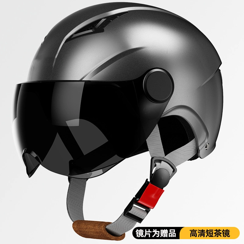 Half Face Filp Up Motorrad-Helme Half Face Helm De Moto für Cafe Racer Chopper Roller Motorrad Helm Motorradhelm