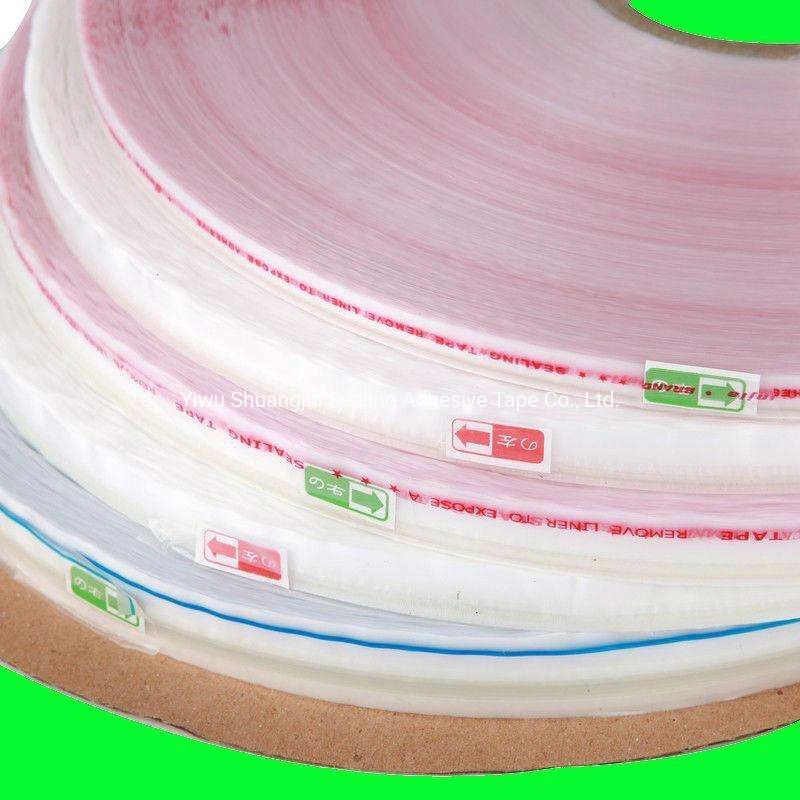 14mm Printed Logo Resealable Poly Bag Sealing Tape