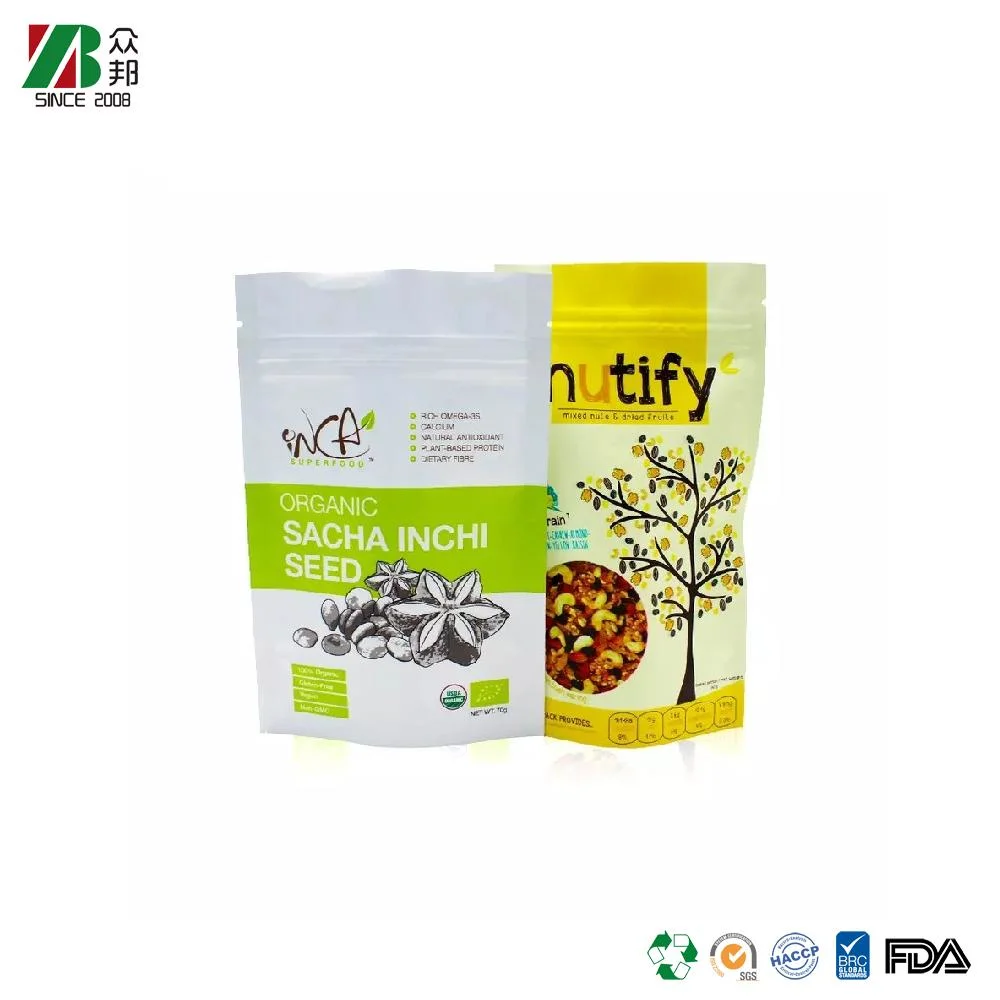 Custom logo Child proof gummy candies mylar bag Zipper heat seal Food bag smell proof chia seed edible packaging bag