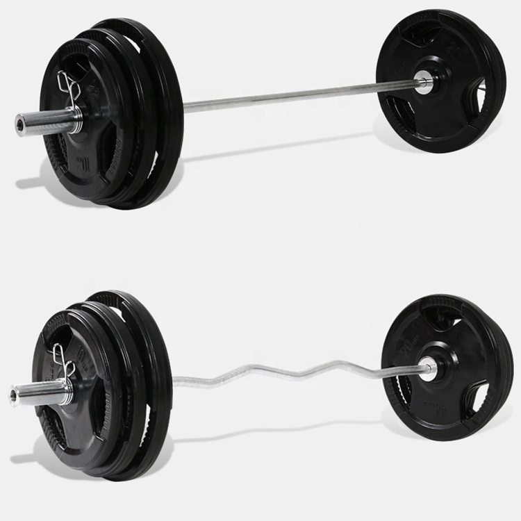 Gym Equipment Black Rubber Coated Plate Free Weight