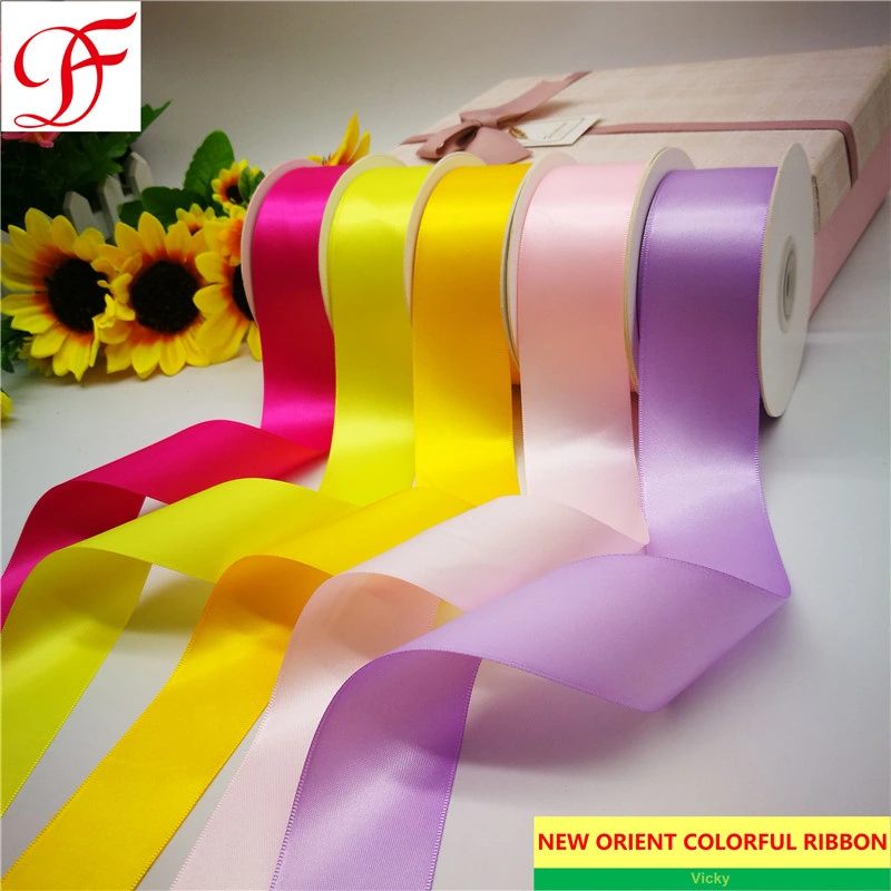 1/8"~4" de cinta de Grosgrain poliéster puro simple/doble de Organza frente cinta de satén y cintas para prendas de vestir o la decoración/envase y embalaje