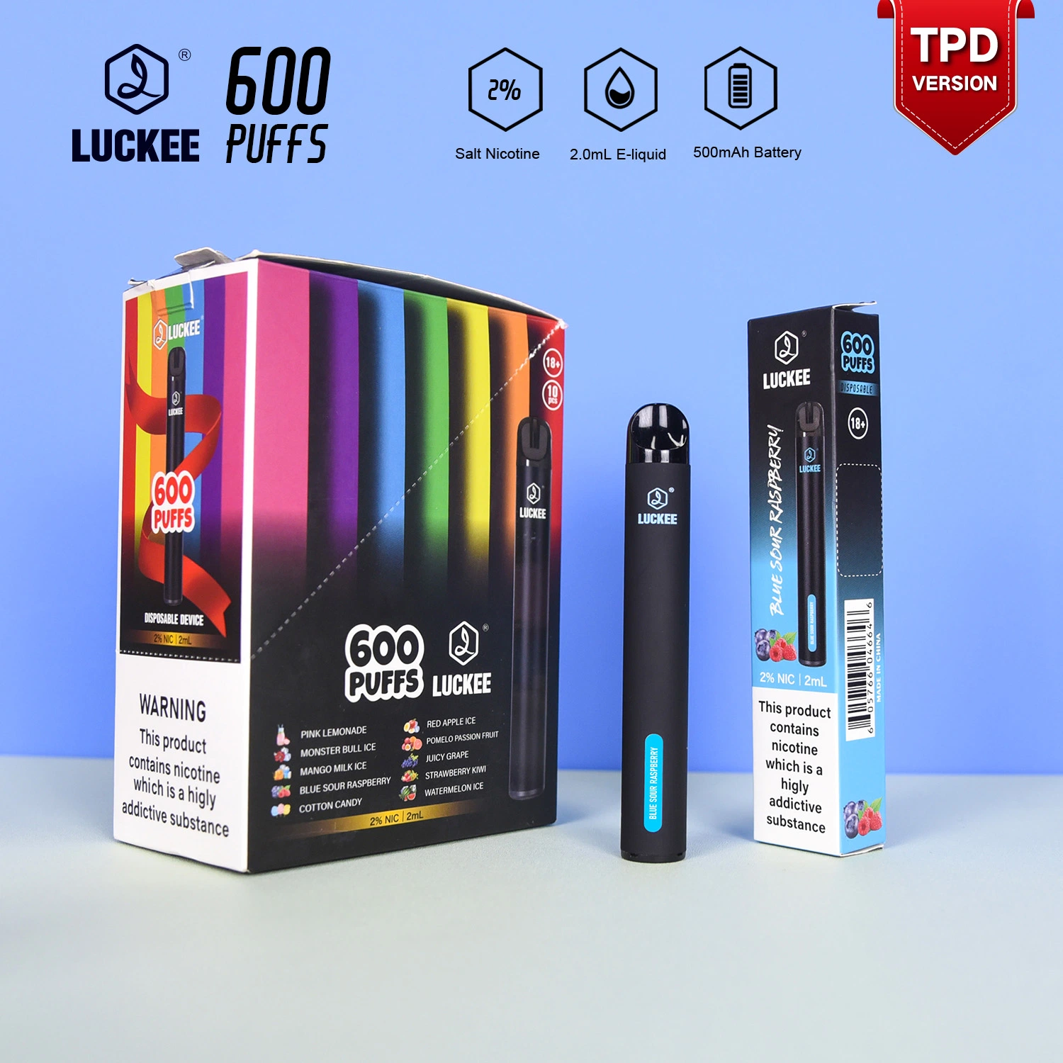 Logotipo personalizado 600 Puff Bar E desechable cigarrillo Pen vacío Pod