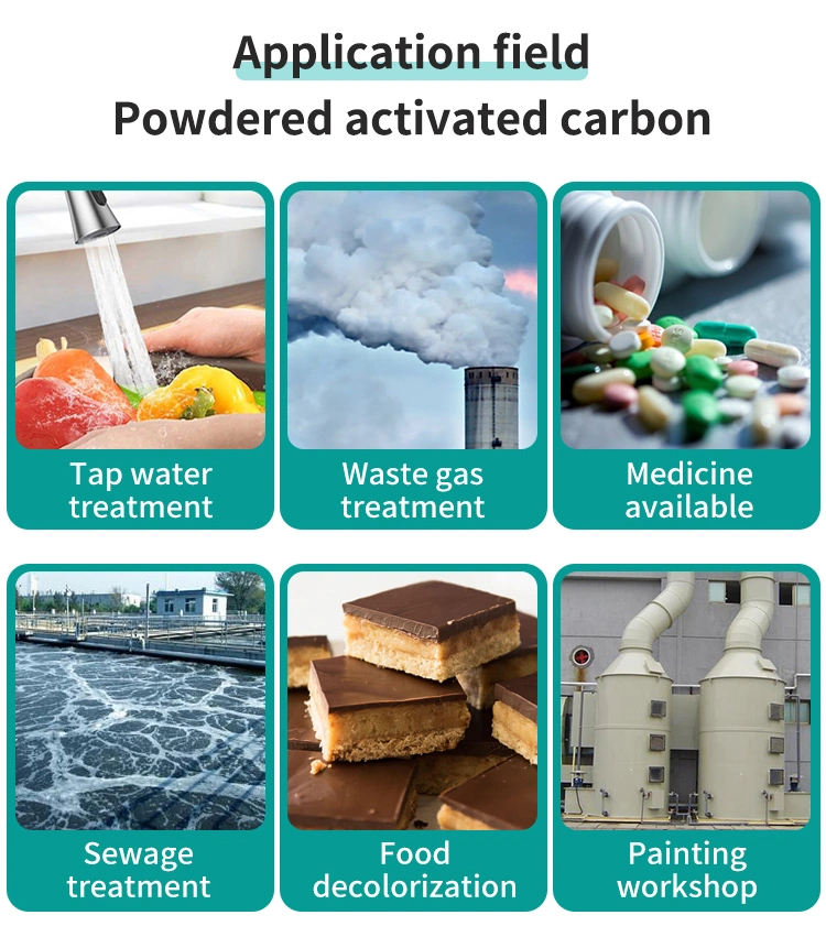 Wood Powdered Carbon for Edible Oil Decolor Deodorizer Activated Charcoal Carbon Powder