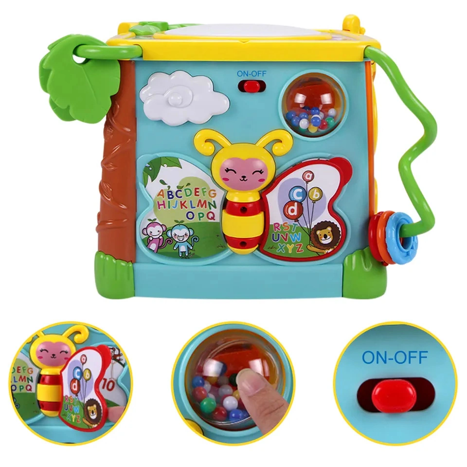 Musical Learning Cube Toys Baby Gift Drum Activity Educational for Kids