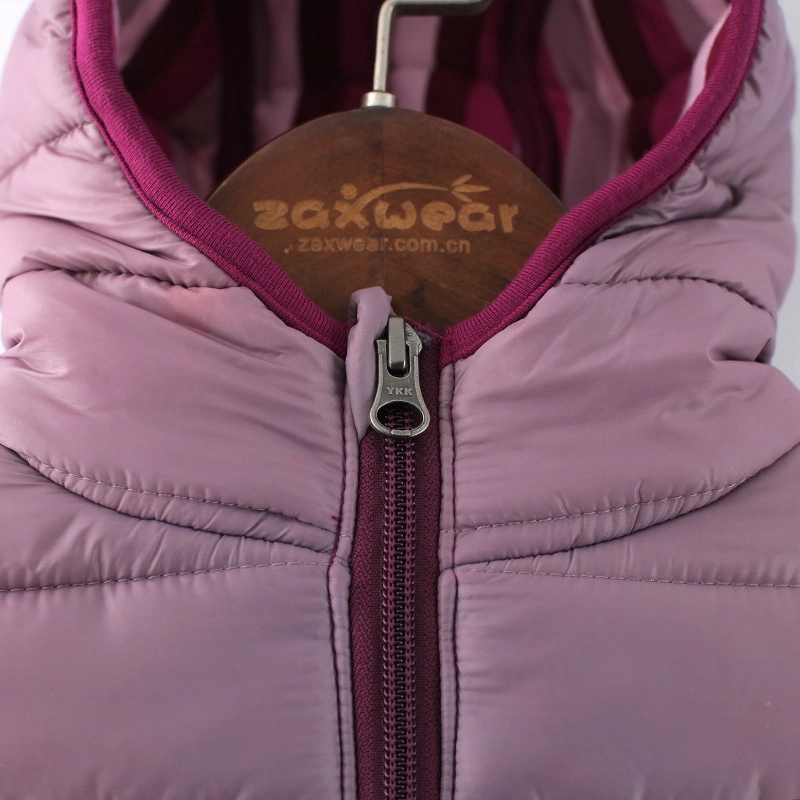 Purple Fashion Coat Boys and Girls Hooded Warm Children Quilted Puffer Jacket