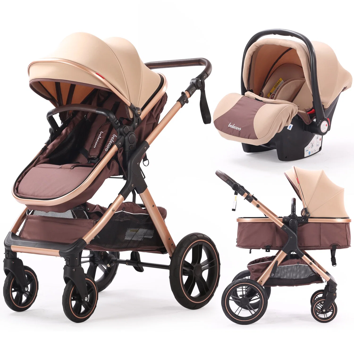 Baby Stroller со съемными Bassinet - Мама малыша каретки с регулируемым сиденьем