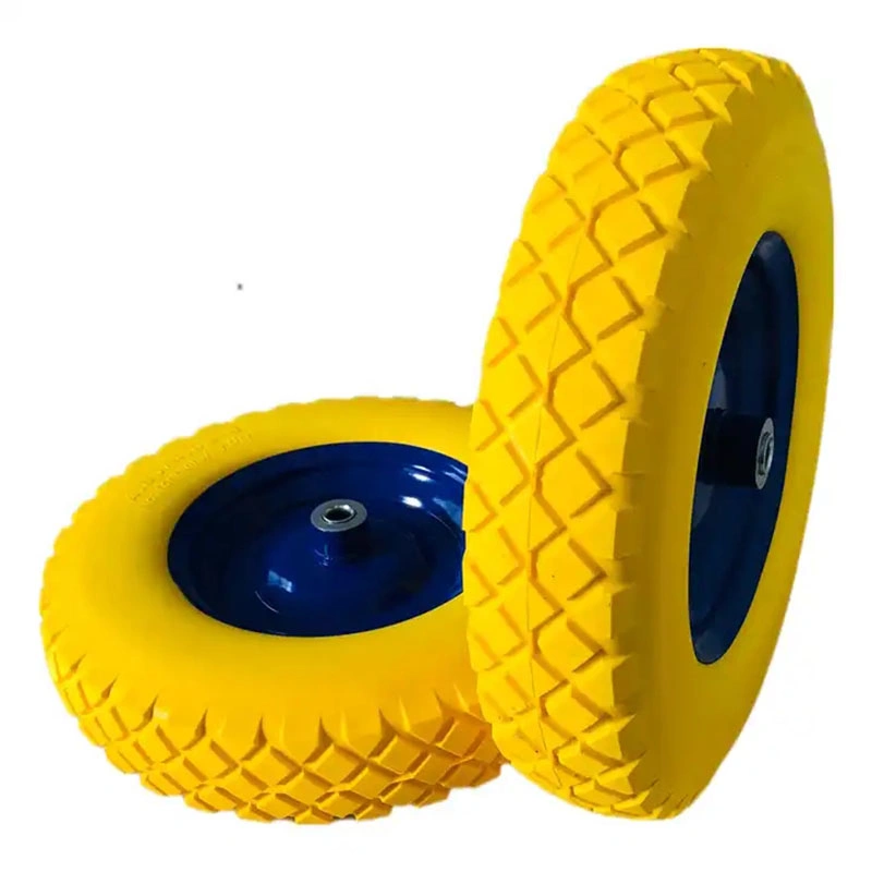 Wholesale/Supplier 16 Inch 4.00-8 PU Foam Trolley Garden Cart Wheels 16 Inch PU Foam Wheel