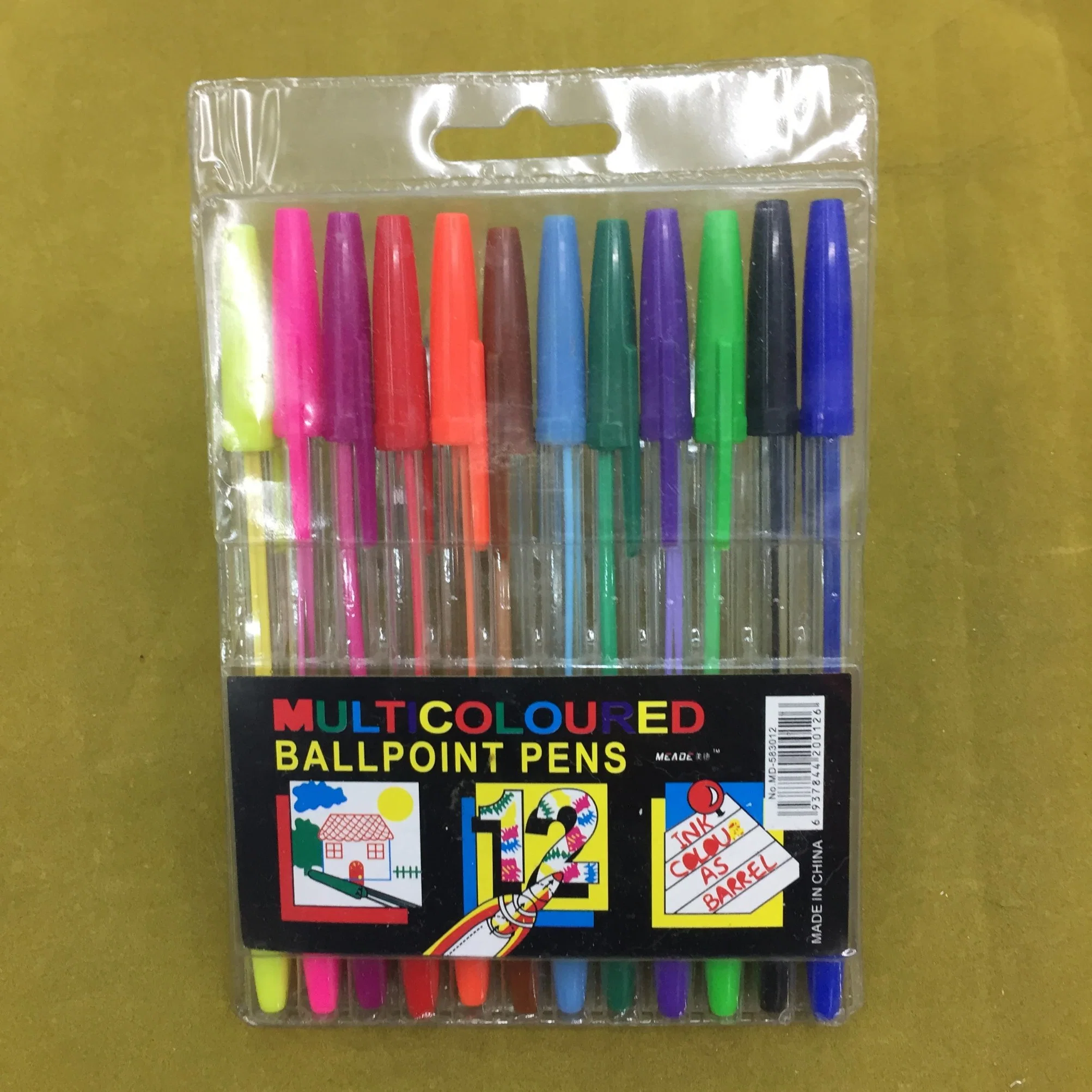 Stick Ball Pen with PVC Bag for School and Office Supply