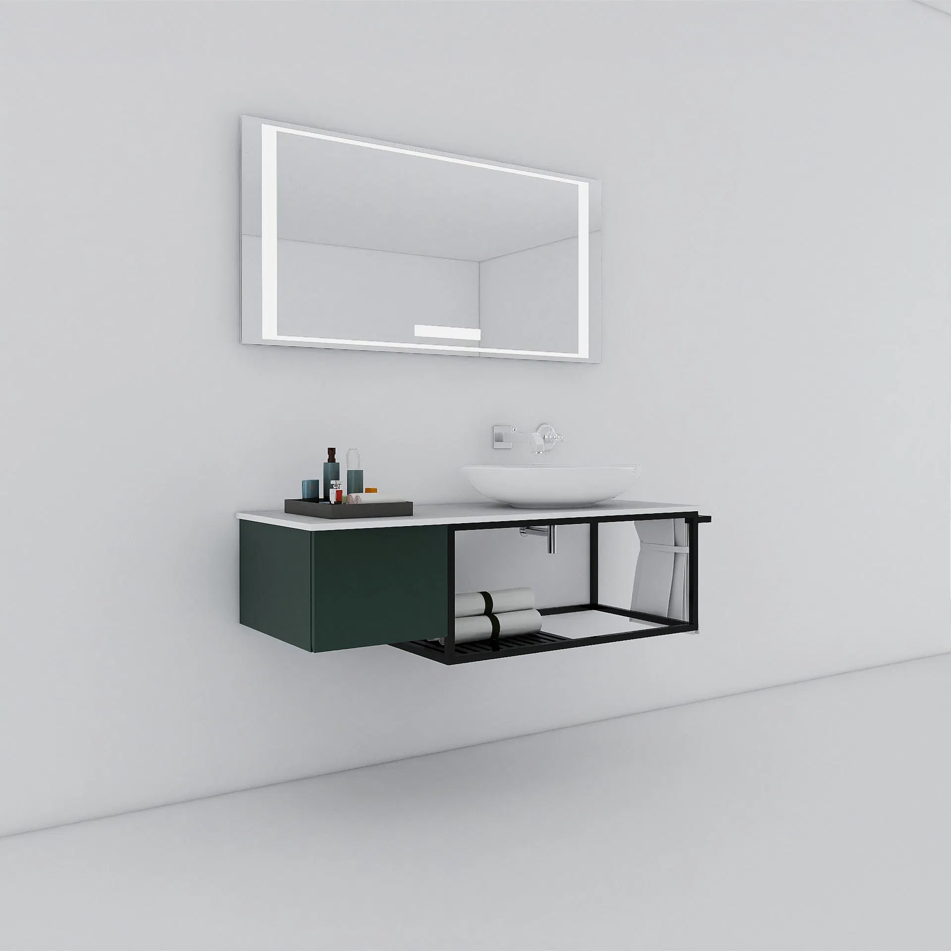 Nova chegada Factory Price Hotel decoração cerâmica washstand com inox Com moldura em aço