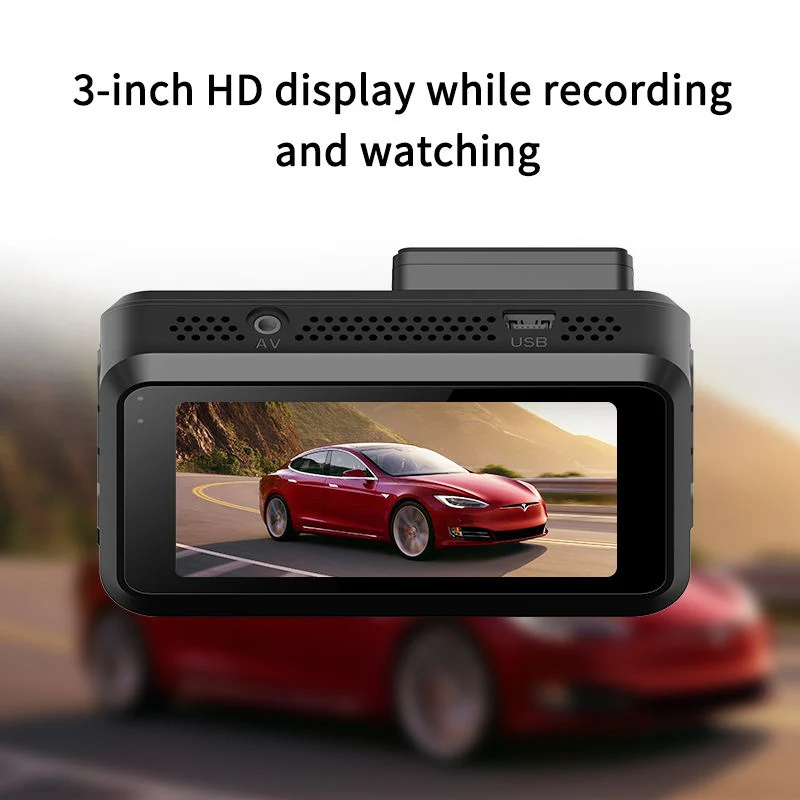 3 Inches Car Dash Camera HD Car DVR Dashcam Dual Camera 2 Channel Car Black Box Front and Rear 1080P Dual Lens Dash Cam