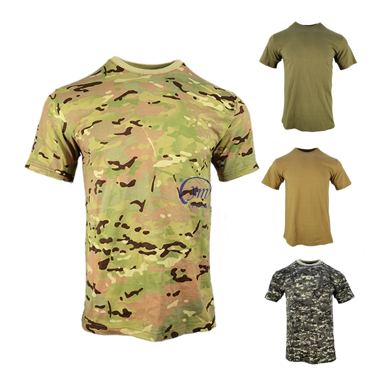 Yuemai maßgeschneiderte taktische Kleidung Sportbekleidung militärische T-Shirts Armee taktische Bequemes T-Shirt für den Außenbereich