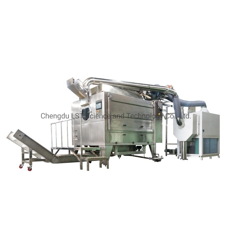 Automatic Rotary-Drum Sugar Powder Roller Chocolate Coating Machine Rotary Coating