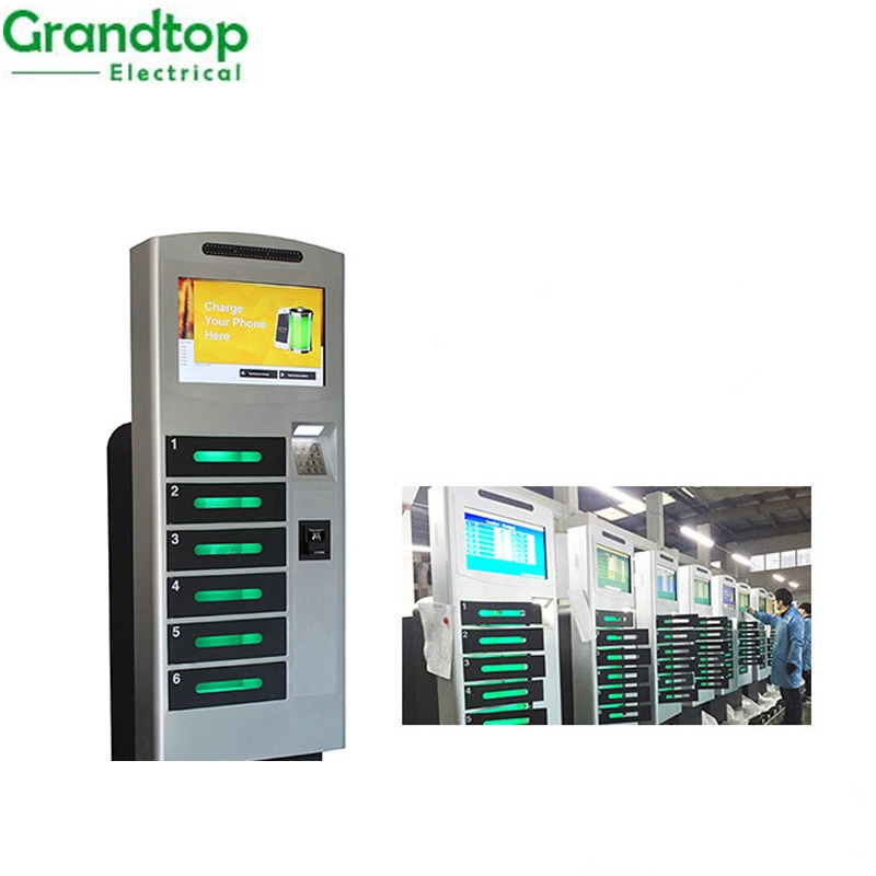 Touch Screen Coin Operated Public Cell Phone Charging Station Kiosk/Mobile Phone Charger Kiosk Station/Phone Charging Locker