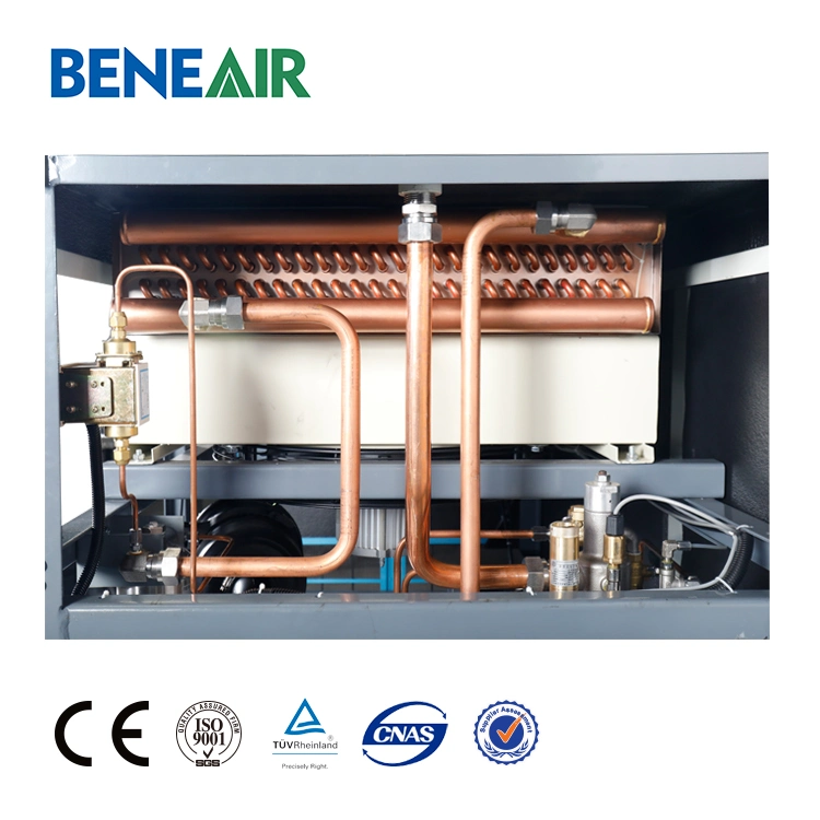 7bar 8bar 10bar Water Cooled 160kw 220HP Direct Drive Water-Injected Oil-Free Rotary Single Screw Type Pm VSD Air Compressor