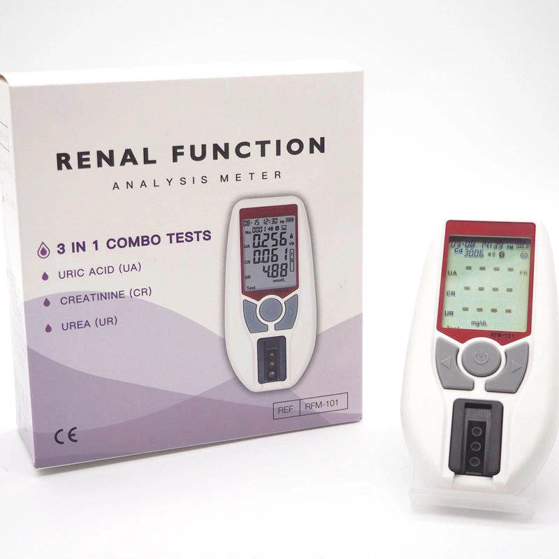 La tasa de alta precisión de ácido úrico (UA) y creatinina (Cr) y urea (UR) Meter Medidor de la función renal aprobado CE